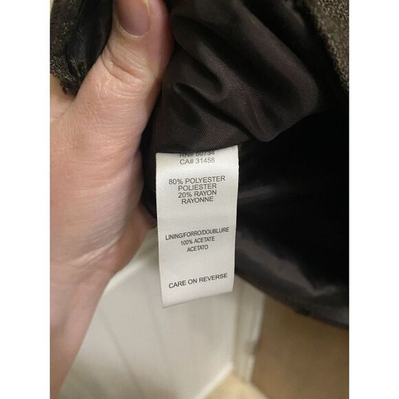 DOROTHEE BIS SKIRT BROWN W/SEQUIN BAND PLEATS DOWN W/TORN FRINGE SIZE 10 **READ - Picture 3 of 11